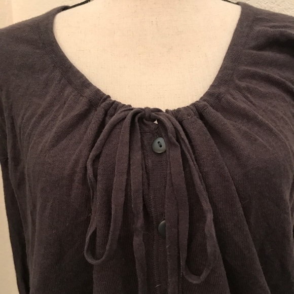 ANTHRO Sweater Cardigan Dark Grey Women’s XS EUC - Picture 3 of 6
